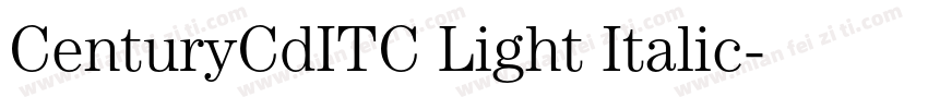 CenturyCdITC Light Italic字体转换